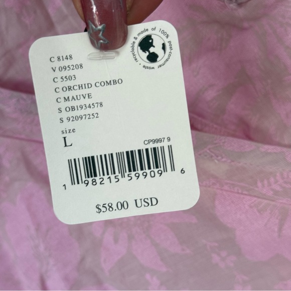 NWT Free People Making Me Blush Cami in Orchid Combo Size Large - Picture 8 of 11